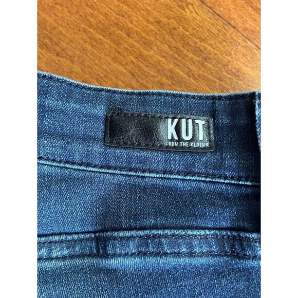 Kut From The Kloth Cut Off Raw Hem Ankle Skinny Jeans Denim High-Rise Blue  2 - Picture 5 of 11